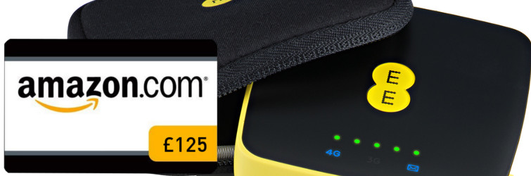 Free £125 Amazon gift card with 16GB 4GEE Mini WiFi